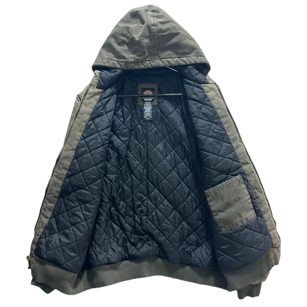 Dickies Heavy Workwear Canvas Hooded Workwear Jacket Zip Closure‎ Men's 2XL Tall